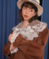 Embroidered Bird Collar Blouse